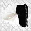 FIGHT-FIT - Pantalones Cortos de Fitness / Negro-Blanco