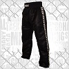 FIGHT-FIT - Kick-Boxing Hosen / Satin / Schwarz / XXS