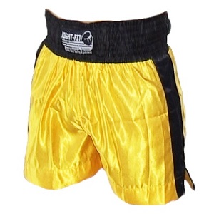 FIGHT-FIT - Pantaloncini da Boxe / Giallo-Nero / Large