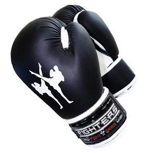 FIGHTERS - Boxing Gloves for Kids / Attack / 6 oz / Black