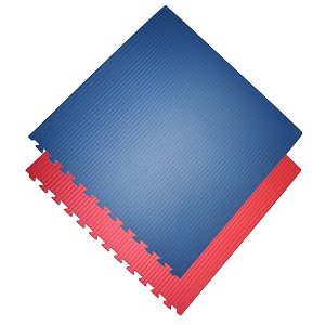 Judomatten / 100 x 100 x 4.0 cm / MMA BJJ Matten / Kampfsportmatten / Blau-Rot