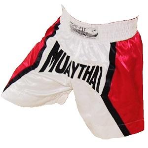 FIGHTERS - Muay Thai Shorts / Weiss-Rot / XL