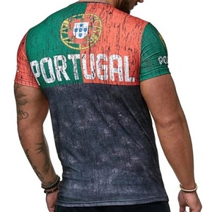 FIGHTERS - T-Shirt / Portugal  / Red-Green-Black / XL
