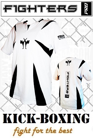 FIGHTERS - Camisa de kick boxing / Competition / Blanco / Medium