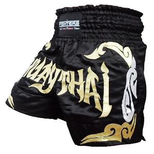 FIGHTERS - Muay Thai Shorts / Black-Gold / Large