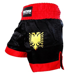 FIGHTERS - Short de Muay Thai / Albanie / Noir / Small