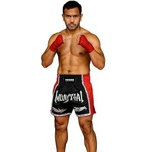 FIGHTERS - Thaibox Shorts / Elite Muay Thai / Schwarz-Rot / XS