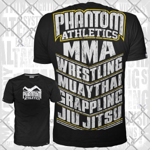 Phantom - MMA Sports 2.0 T-Shirt / Schwarz-Gelb / Medium