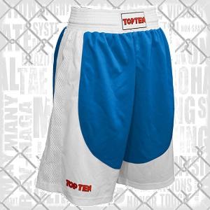 Top Ten - Pantaloncini da boxe da uomo / Blu-Bianco / XL