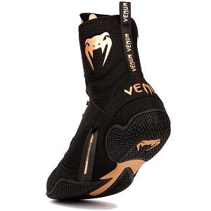 Venum - Zapatillas de Boxeo / Elite / Negro-Bronce / EU 41