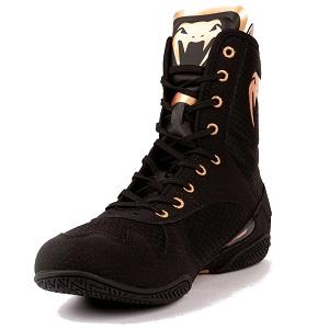 Venum - Boxschuhe Boxstiefel / Elite / Schwarz-Bronze / EU 39