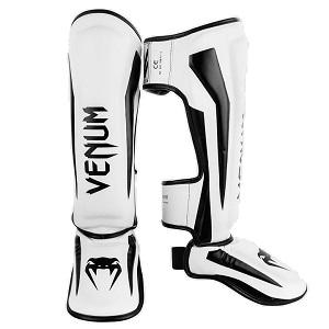 Venum - protège-tibia / Elite / Blanc-Noir / Large