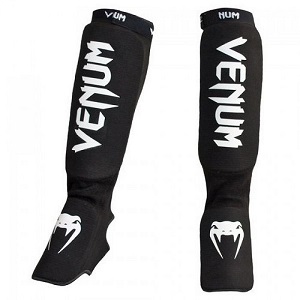 Venum - Espinilleras / Kontact / Negro-Blanco / Talla unica