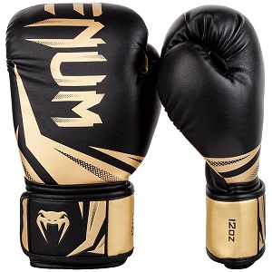 Venum - Guantoni da Boxe / Challenger 3.0 / Nero-Oro / 14 oz