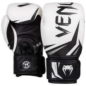 Venum - Boxing Gloves / Challenger 3.0 / White-Black / 16 oz